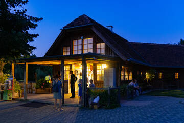 Souvenir shop at the Full Moon Festival at Tierwelt Herberstein.