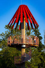 Observation tower at the Full Moon Festival at Tierwelt Herberstein.