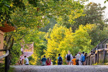 Visitors at the Full Moon Festival at Tierwelt Herberstein.