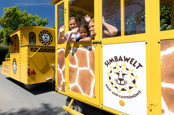 Children on a Scenic Train Ride at Tierwelt Herberstein