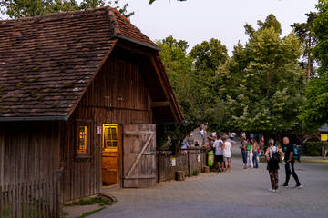 Petting zoo at the Full Moon Festival at Tierwelt Herberstein.