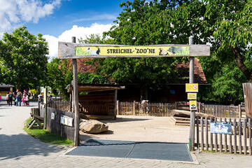 Entrance to the petting zoo at Tierwelt Herberstein