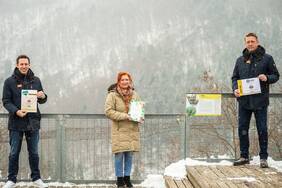 Doris Wolkner-Steinberger, Christoph Peschek, and Zoran Barisic at Tierwelt Herberstein (c) Daniel Widner / Red Ring Shots