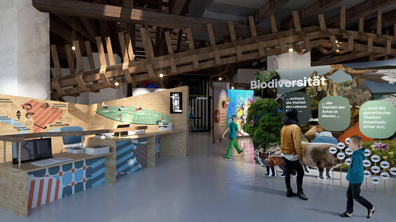 Interior view of the House of Biodiversity at Tierwelt Herberstein (c) Haid | Pretterhofer | Rieper